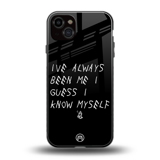 being myself back phone cover | glass case for iphone 14 plus