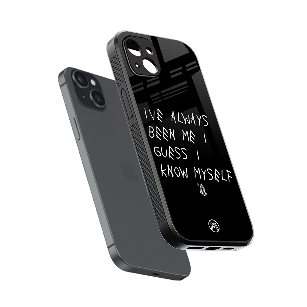 being myself back phone cover | glass case for iphone 14 plus