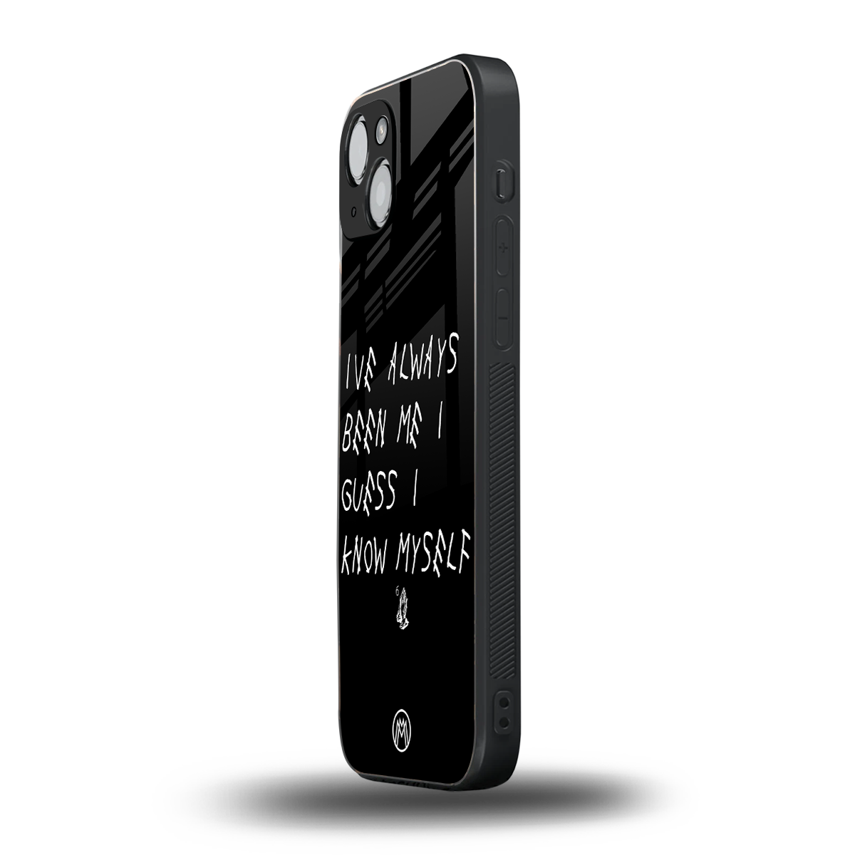 being myself back phone cover | glass case for iphone 15 plus
