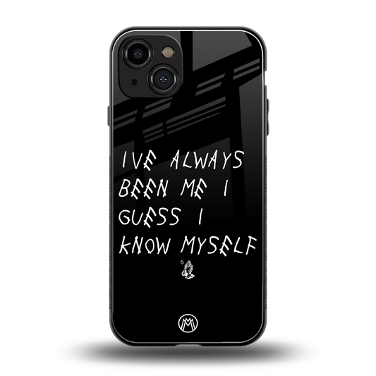 being myself back phone cover | glass case for iphone 15