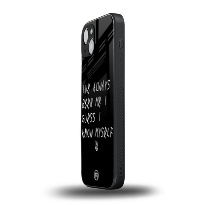 being myself back phone cover | glass case for iphone 15