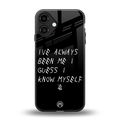 being myself back phone cover | glass case for iphone 16 plus