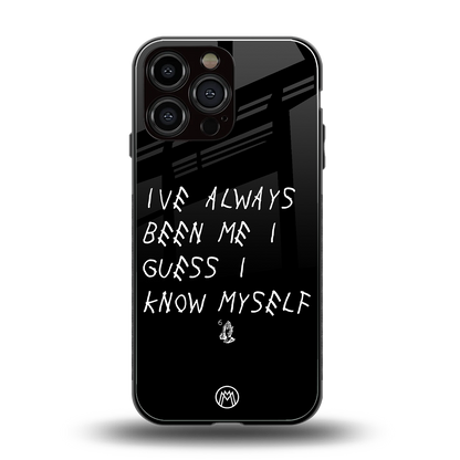 being myself back phone cover | glass case for iphone 16 pro max