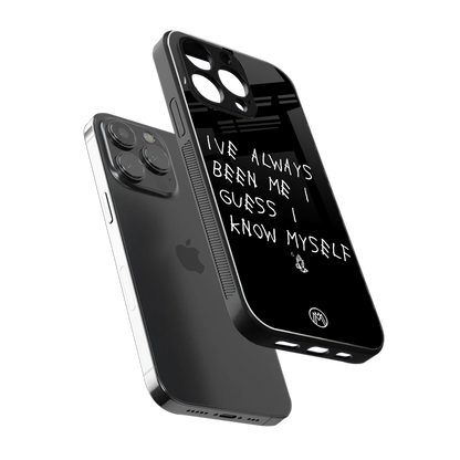 being myself back phone cover | glass case for iphone 16 pro max