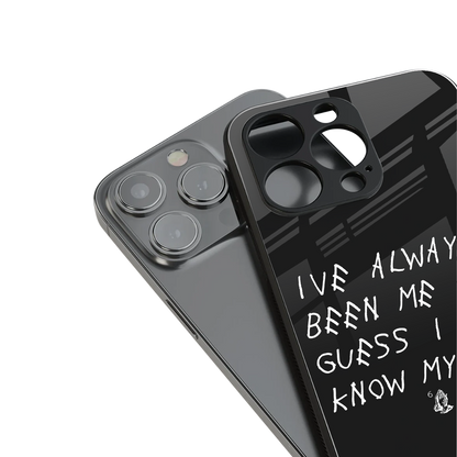 being myself back phone cover | glass case for iphone 16 pro max