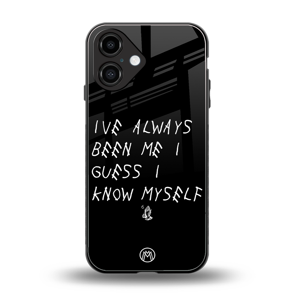 being myself back phone cover | glass case for iphone 16