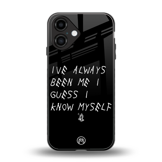 being myself back phone cover | glass case for iphone 16
