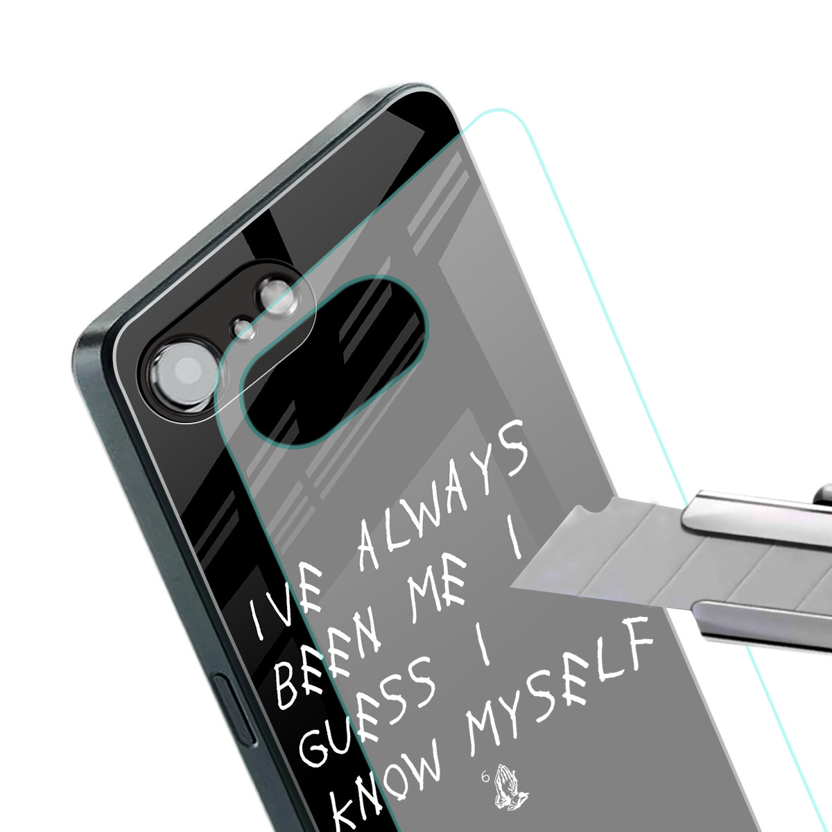 being myself back phone cover | glass case for iphone 16e