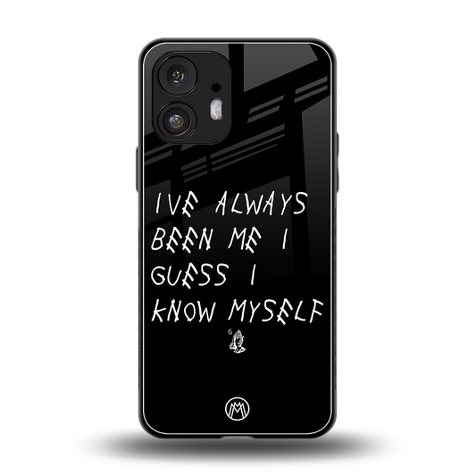 being myself back phone cover | glass case for nothing phone 2