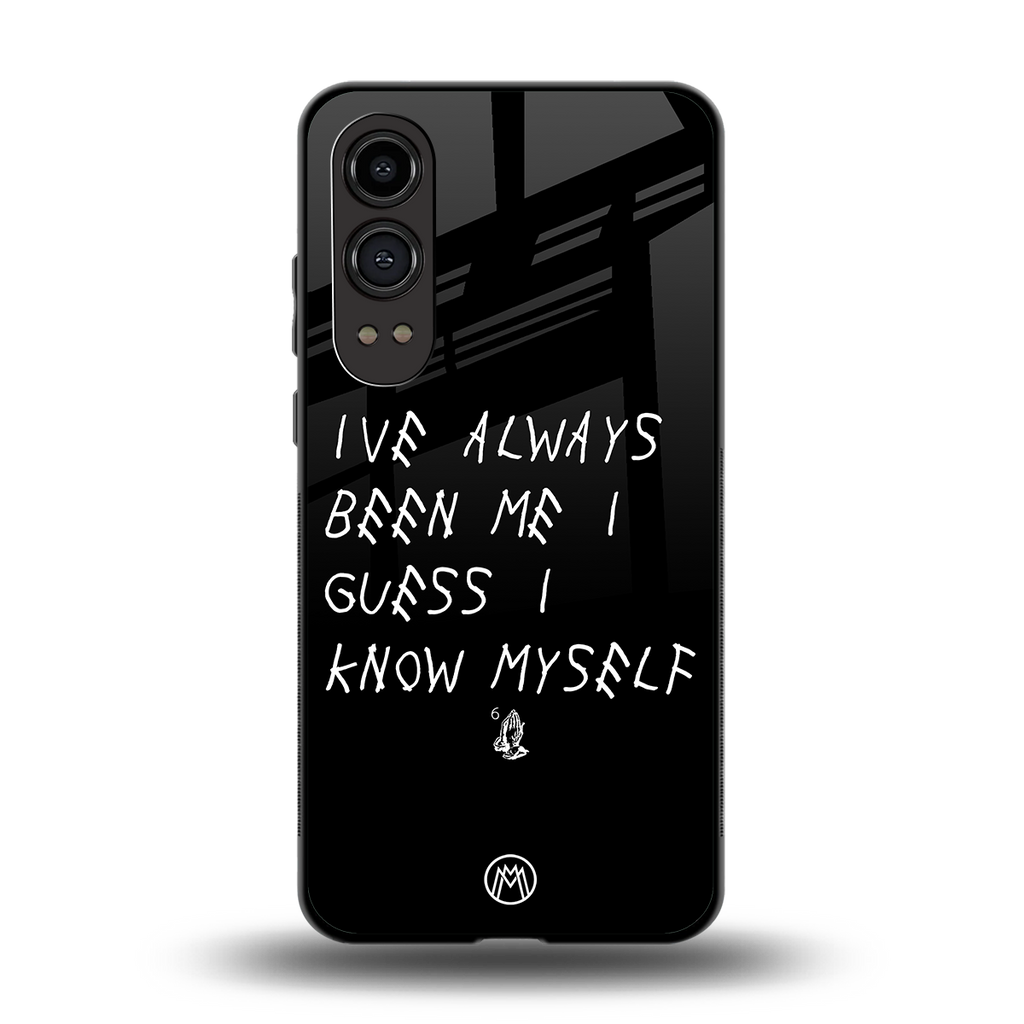 being myself back phone cover | glass case for oneplus nord ce 4 lite