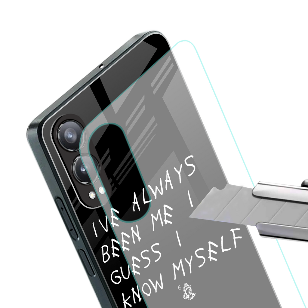 being myself back phone cover | glass case for oneplus nord ce 4 lite