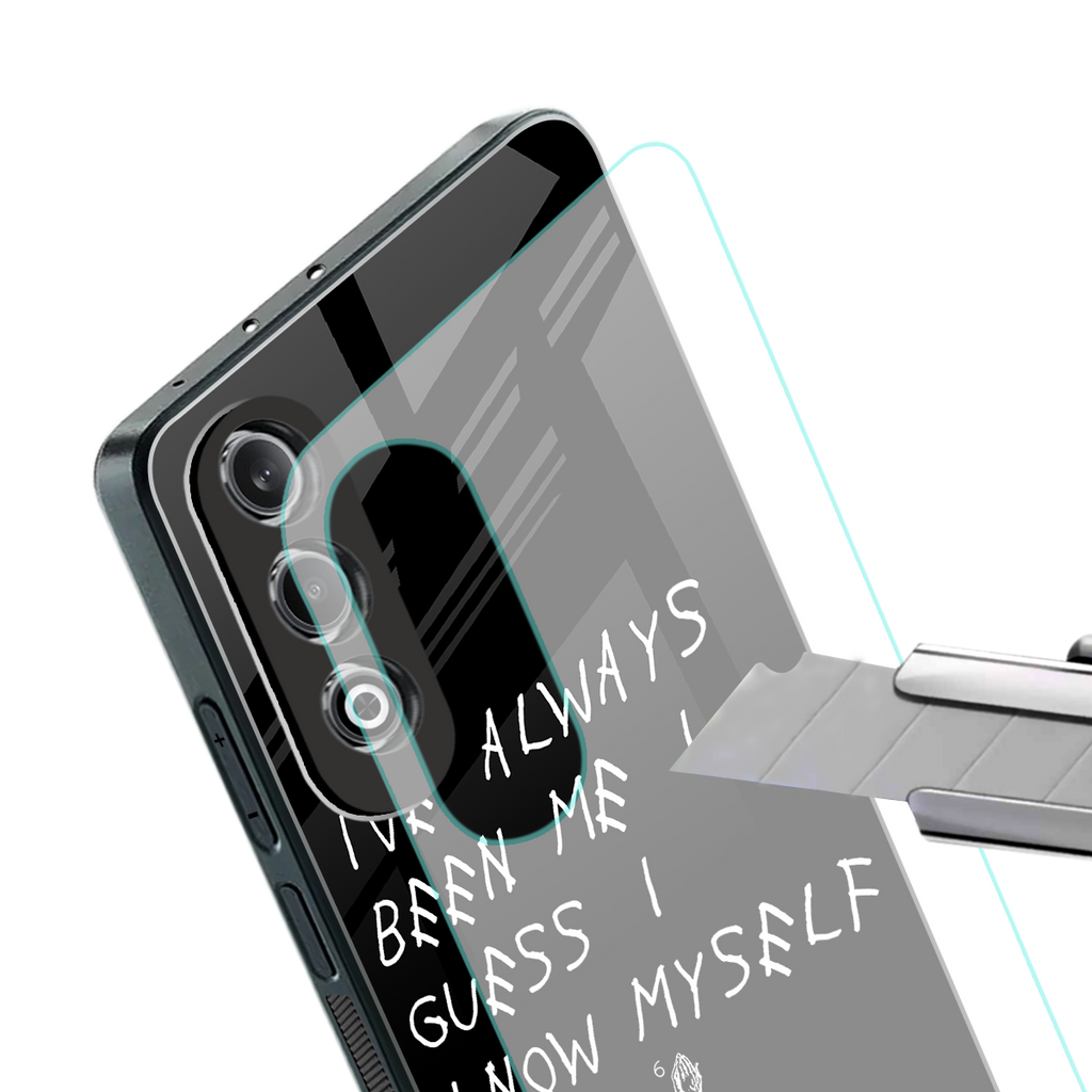 being myself back phone cover | glass case for oneplus nord ce 4
