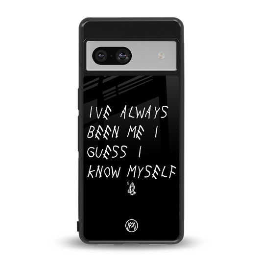 being myself back phone cover | glass case for Google Pixel 7A