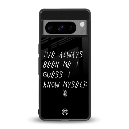 being myself back phone cover | glass case for google pixel 8 pro