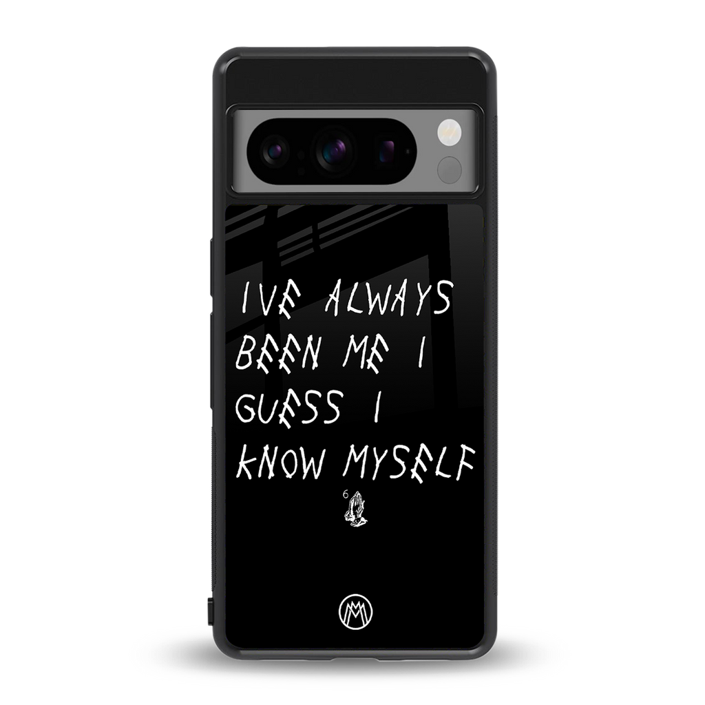 being myself back phone cover | glass case for google pixel 8 pro
