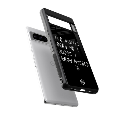 being myself back phone cover | glass case for google pixel 8 pro