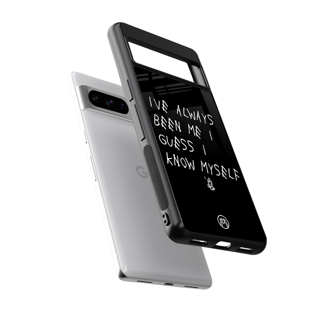 being myself back phone cover | glass case for google pixel 8 pro