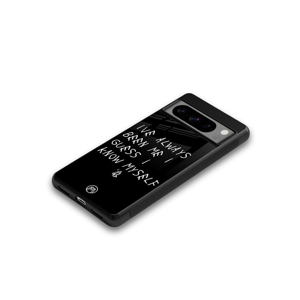 being myself back phone cover | glass case for google pixel 8 pro