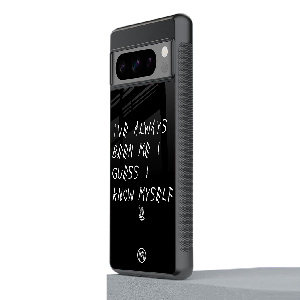 being myself back phone cover | glass case for google pixel 8 pro