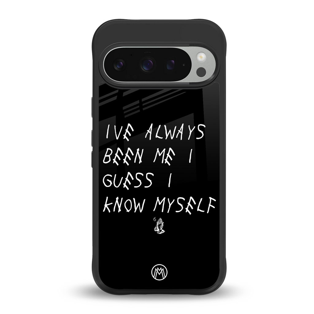 being myself back phone cover | glass case for google pixel 9 pro