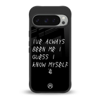 being myself back phone cover | glass case for google pixel 9 pro