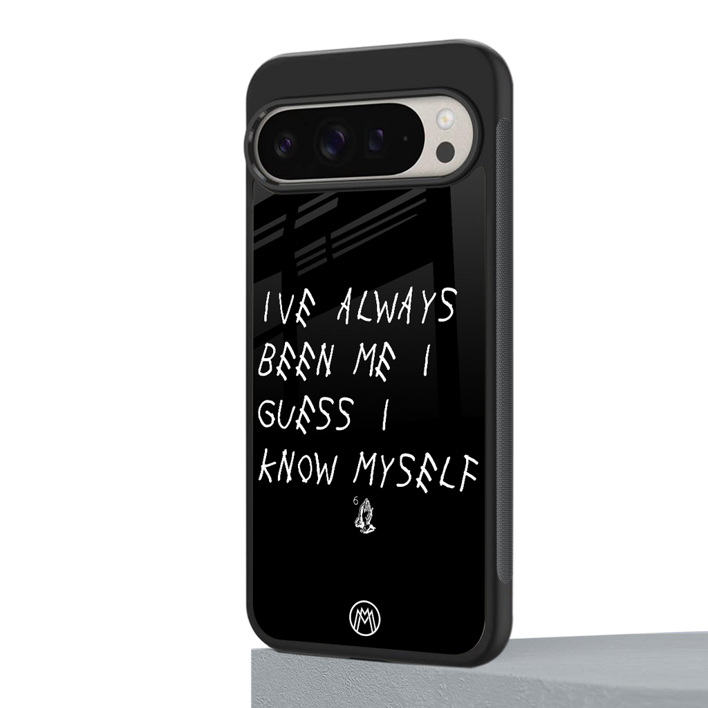 being myself back phone cover | glass case for google pixel 9 pro