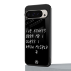being myself back phone cover | glass case for google pixel 9 pro