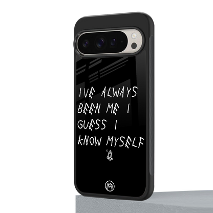 being myself back phone cover | glass case for google pixel 9 pro