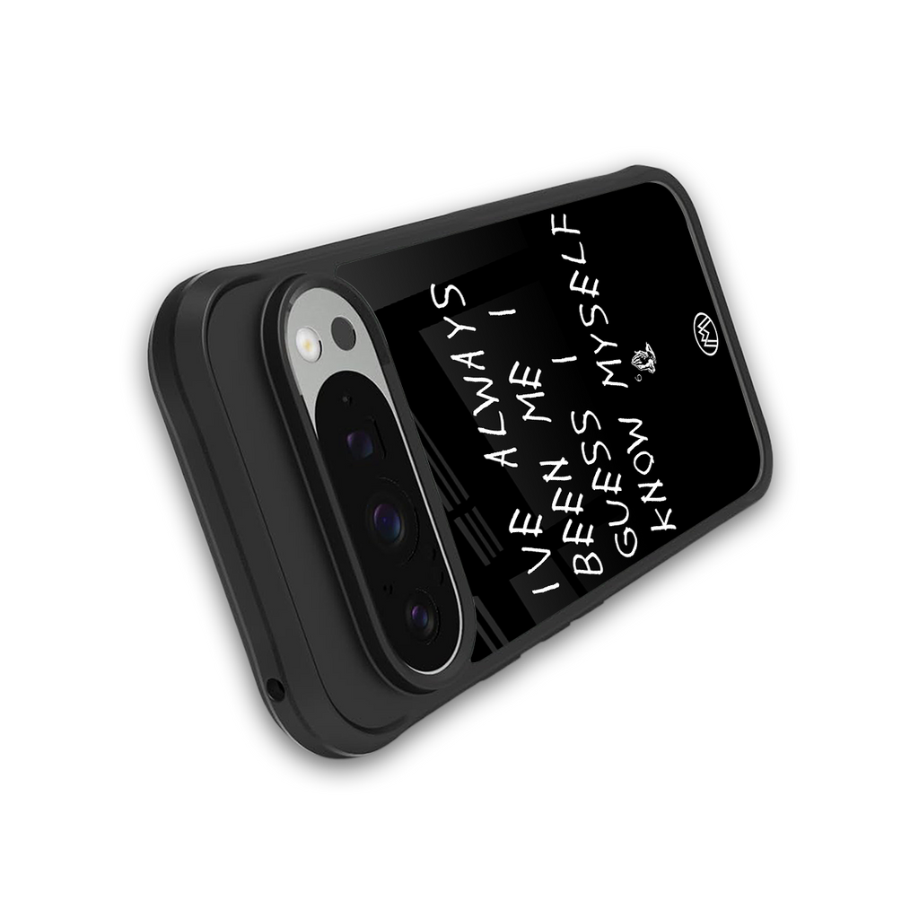 being myself back phone cover | glass case for google pixel 9 pro