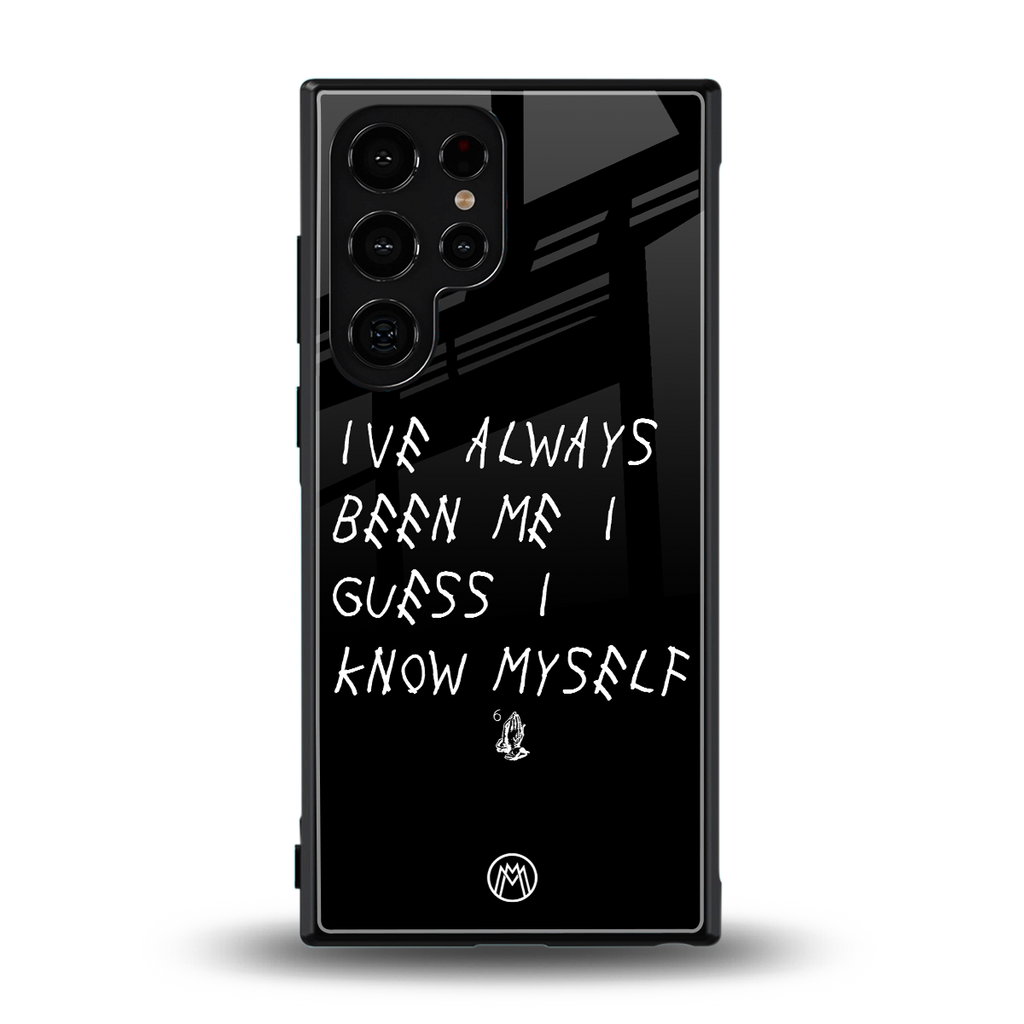 being myself back phone cover | glass case for samsung galaxy s23 ultra