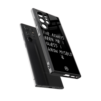 being myself back phone cover | glass case for samsung galaxy s24 ultra