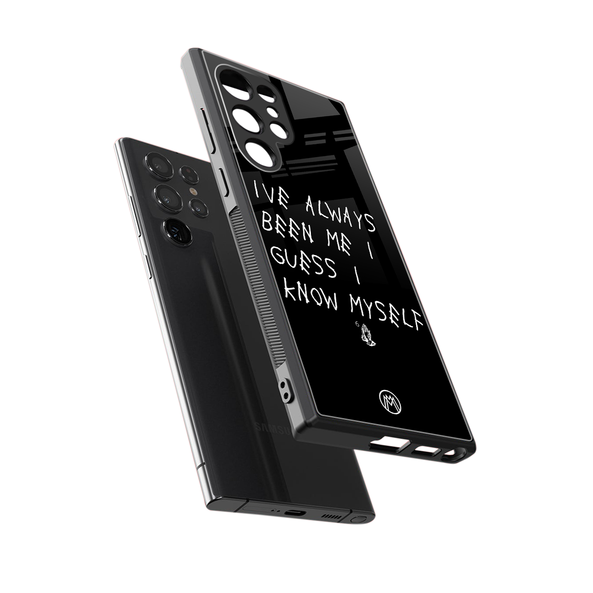 being myself back phone cover | glass case for samsung galaxy s23 ultra