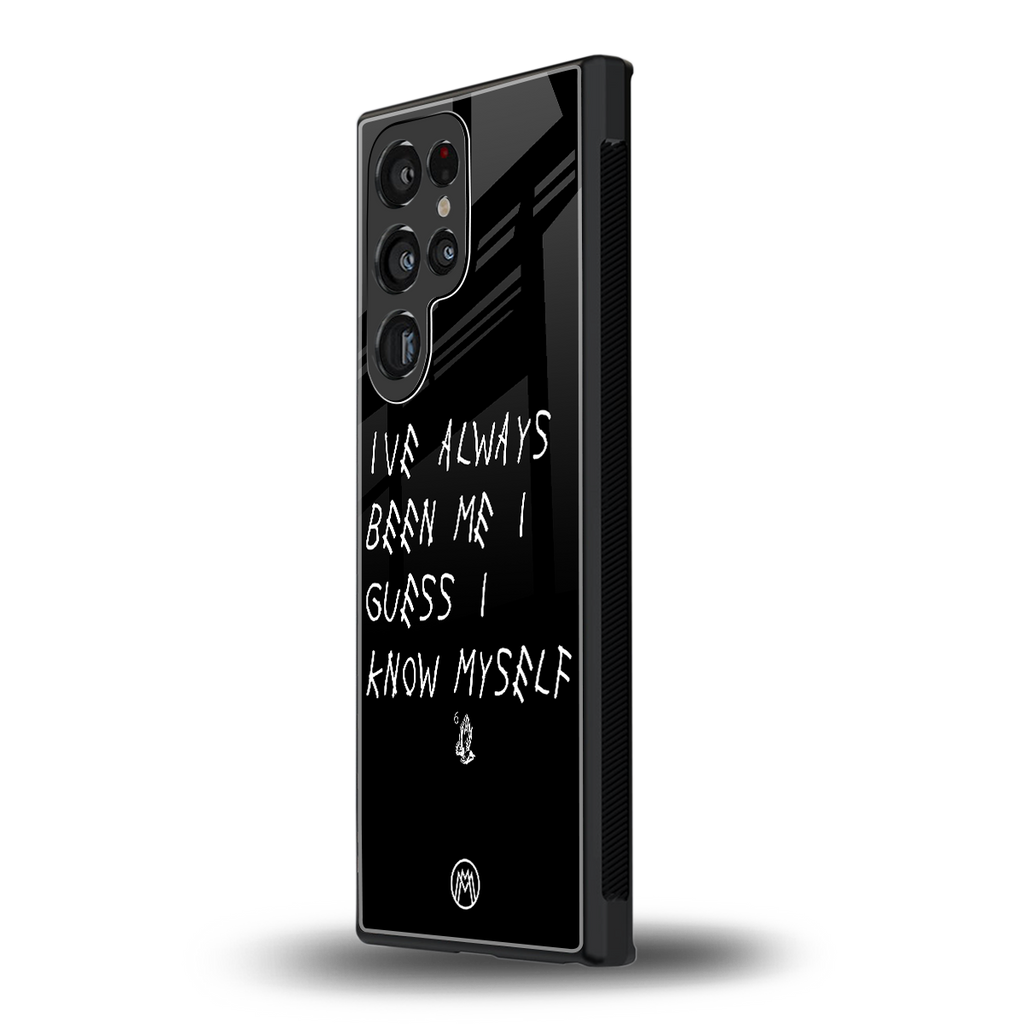 being myself back phone cover | glass case for samsung galaxy s24 ultra