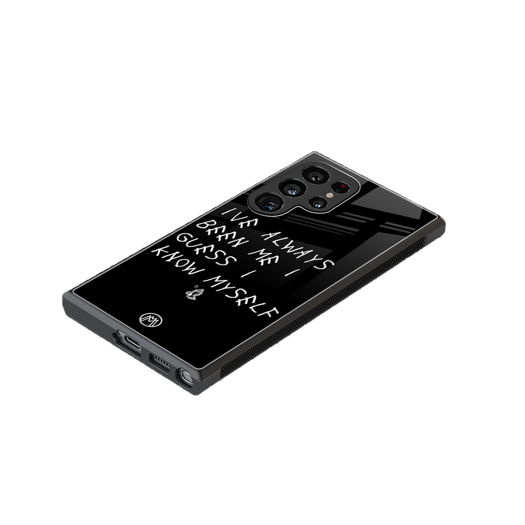 being myself back phone cover | glass case for samsung galaxy s24 ultra