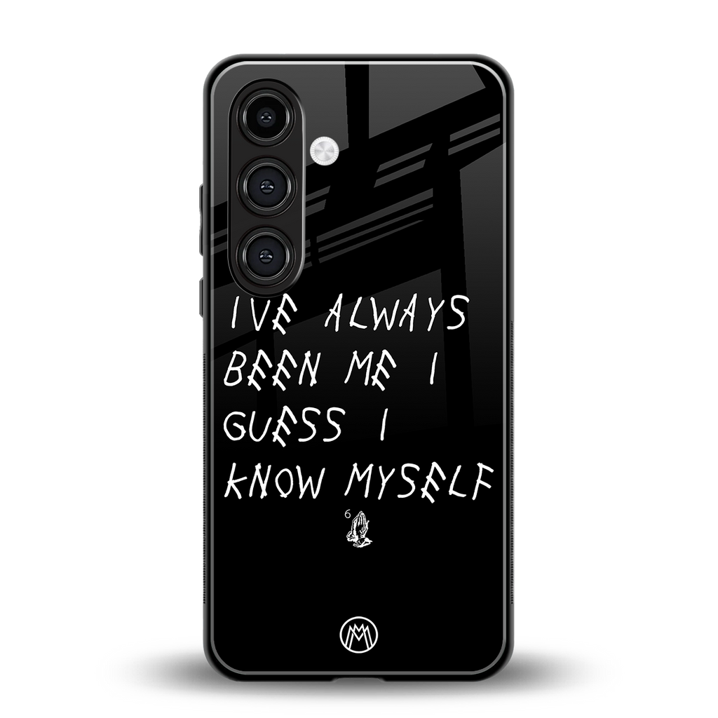being myself back phone cover | glass case for samsung galaxy s25 plus