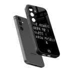 being myself back phone cover | glass case for samsung galaxy s23