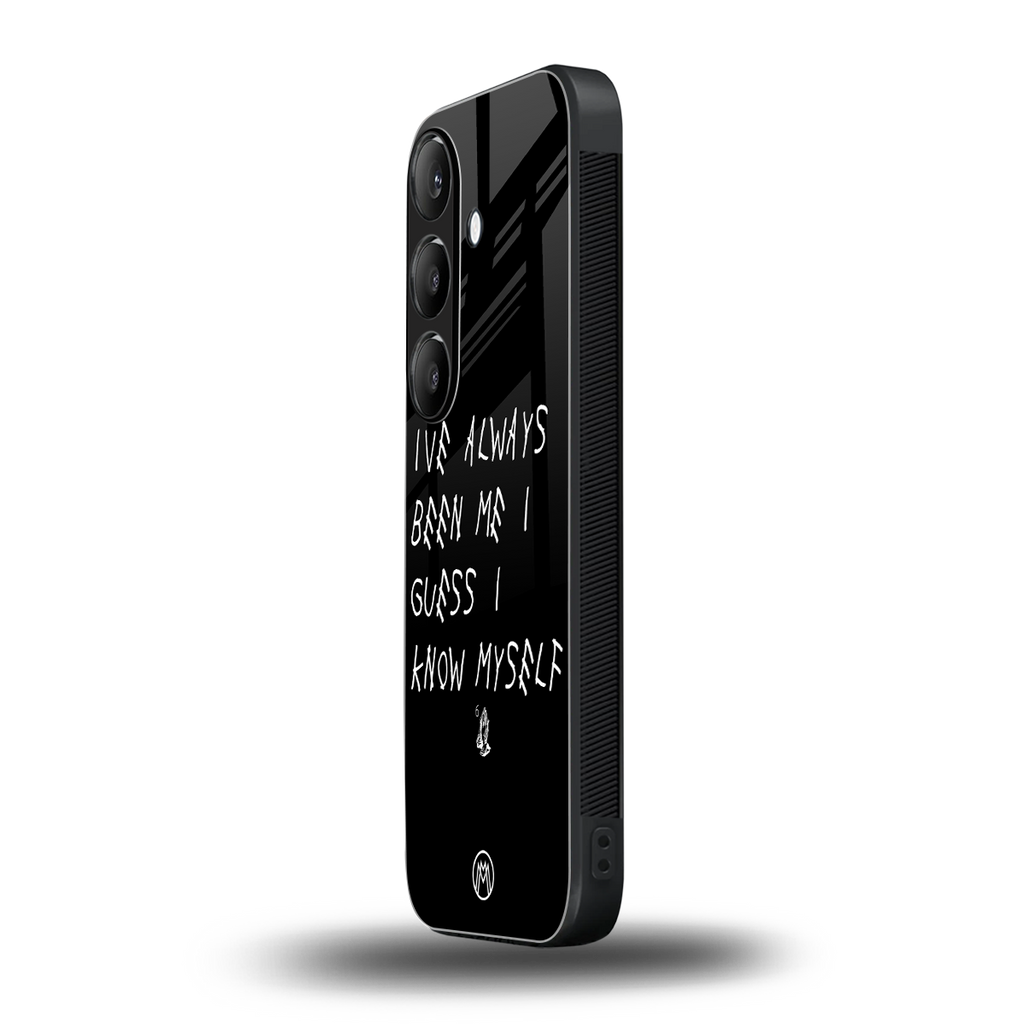 being myself back phone cover | glass case for samsung galaxy s23