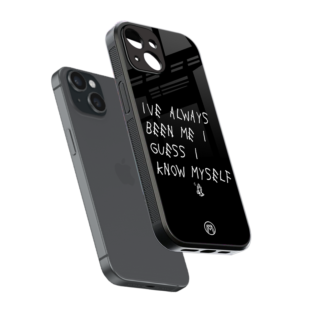 being myself back phone cover | glass case for iphone 15