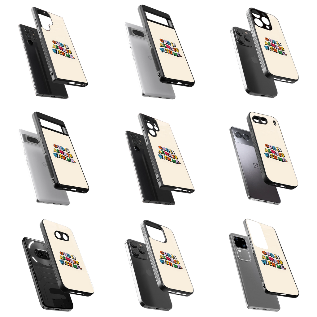Durable Glass Back Mobile Case for iPhone, Samsung, OnePlus, Google Pixel, Redmi, Vivo, Oppo