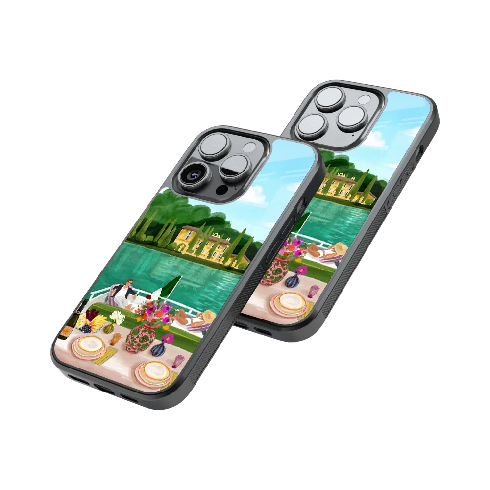 Protective Glass Back Phone Case Compatible with iPhone, Samsung, OnePlus, Pixel & More