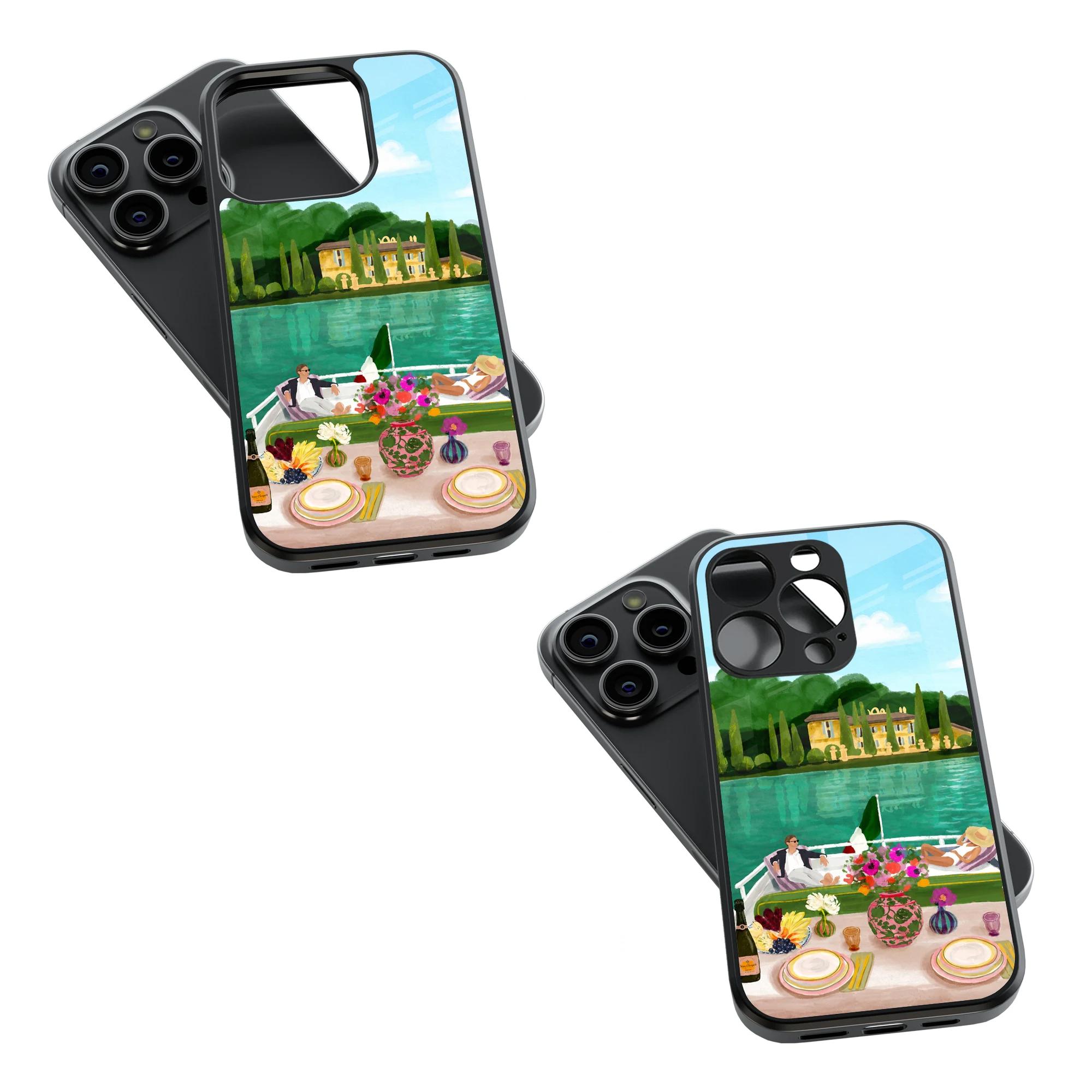 Trendy Glass Back Mobile Case for iPhone, Samsung, Redmi, OnePlus, Google Pixel, Motorola