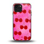 berry blush back phone cover | glass case for iphone 13 mini