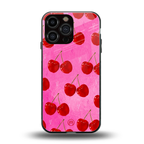 berry blush back phone cover | glass case for iphone 13 pro max