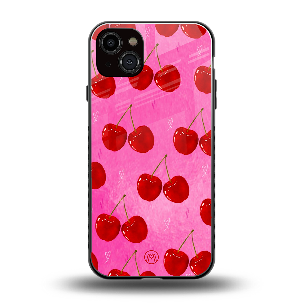 berry blush back phone cover | glass case for iphone 14 plus
