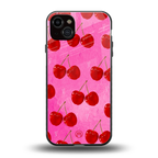 berry blush back phone cover | glass case for iphone 14 plus