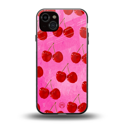 berry blush back phone cover | glass case for iphone 14 plus