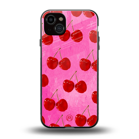 berry blush back phone cover | glass case for iphone 14 plus