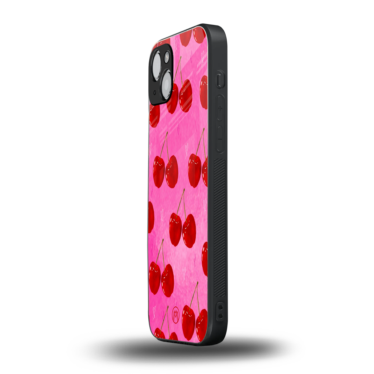 berry blush back phone cover | glass case for iphone 14 plus