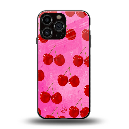 berry blush back phone cover | glass case for iphone 14 pro max