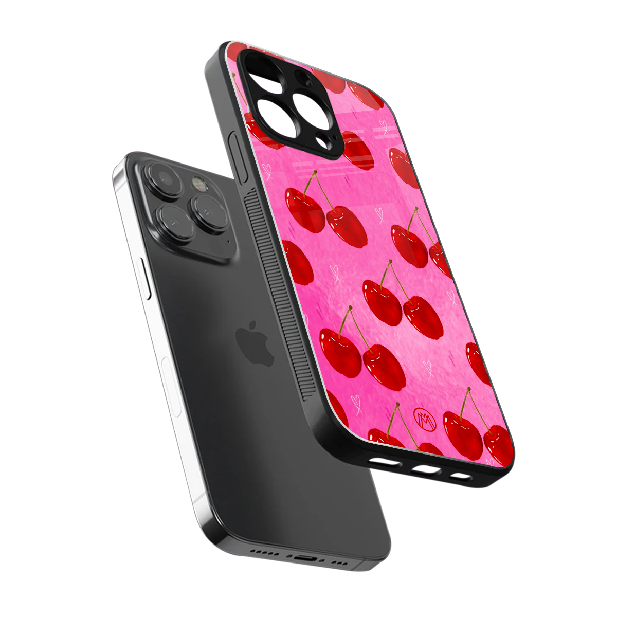 berry blush back phone cover | glass case for iphone 15 pro max